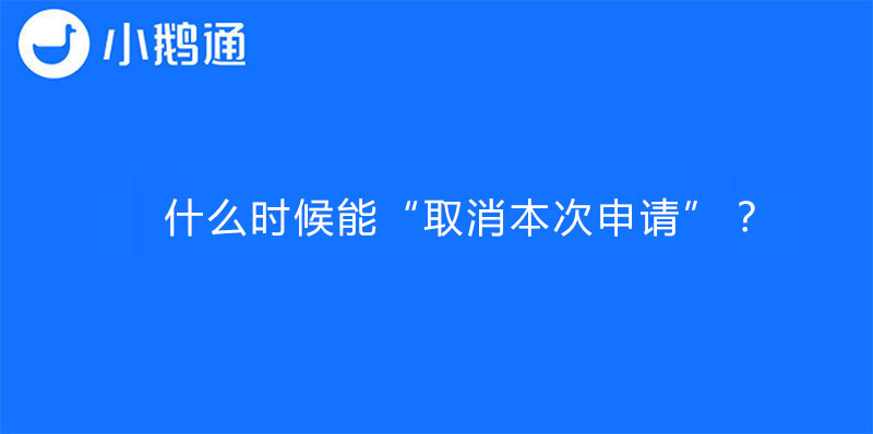 什么时候能“取消本次申请”？