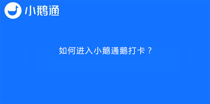 如何进入小鹅通鹅打卡？